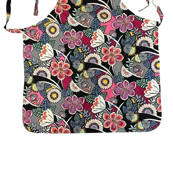 Vera Bradley Lanai Floral Kitchen Apron 100% cotton colorful bbq cooking - Picture 5 of 11